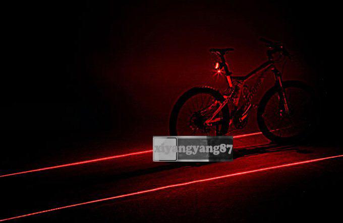New 2012 Cycling Bike Bicycle Laser Beam Rear Tail Light Lamp  